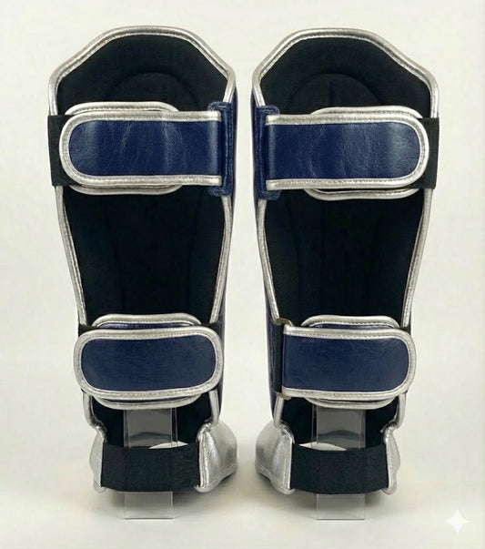 GLADIATE "TIGER" Shin Guard Blue/Silver